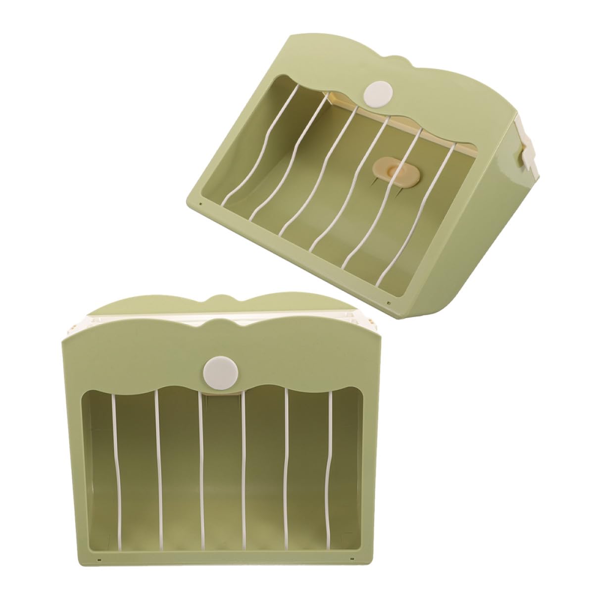 GALPADA Comedero para Conejos de Plástico Verde 2 Piezas Soporte Colgante para Hámster y Roedores Pequeños, Mantiene la Comida Limpia y Organizada