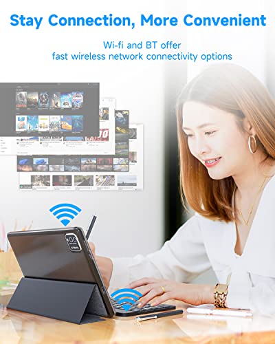 2 In 1 Tablet, 10 Inch Android 11.0 Tablet With Keyboard, 4Gb Ram+64Gb Rom+512Gb Expandable Computer Tablets Pc, Ips Screen, 2+8Mp Dual Camera, Wifi, Bt, Google Certified Tableta #TOP3