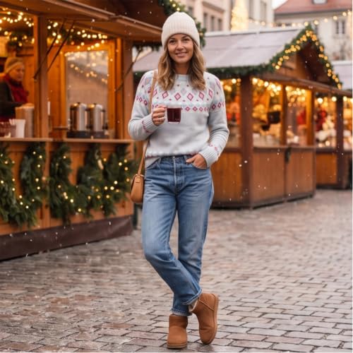 Pullover Sweaters for Women Crew Neck Graphic Print Casual Tunic Sweaters - image 2