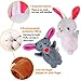 Easter Eggs with Mini Animal Finger Puppets Plush Toys, Kids Easter Basket Stuffers Party Favor School Classroom Rewards, Easter Egg Hunt Filler 12 Pack