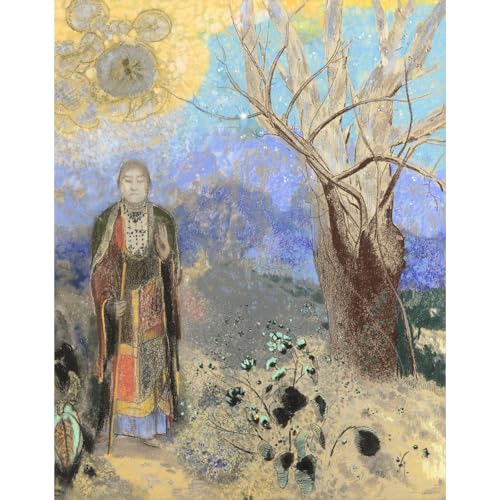 Affiche Bouddha Odilon Redon grand format pour décoration murale de chambre