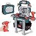 Kids Tool Bench, Toddler Workbench with Electric Drill and 78 Realistic Toy Tools, Toy Tool Bench Workshop, Pretend Play Kids Tool Set for Boys, Green, Large Size