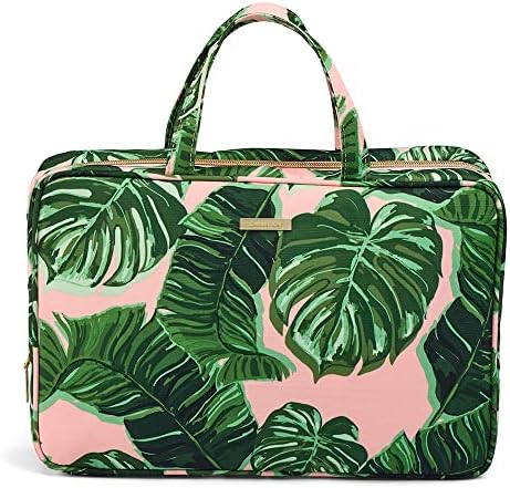Conair Weekender Bags for Women, Perfect Toiletry or Makeup Bag with Zipper in Pink Palm Sophia Joy by Conair