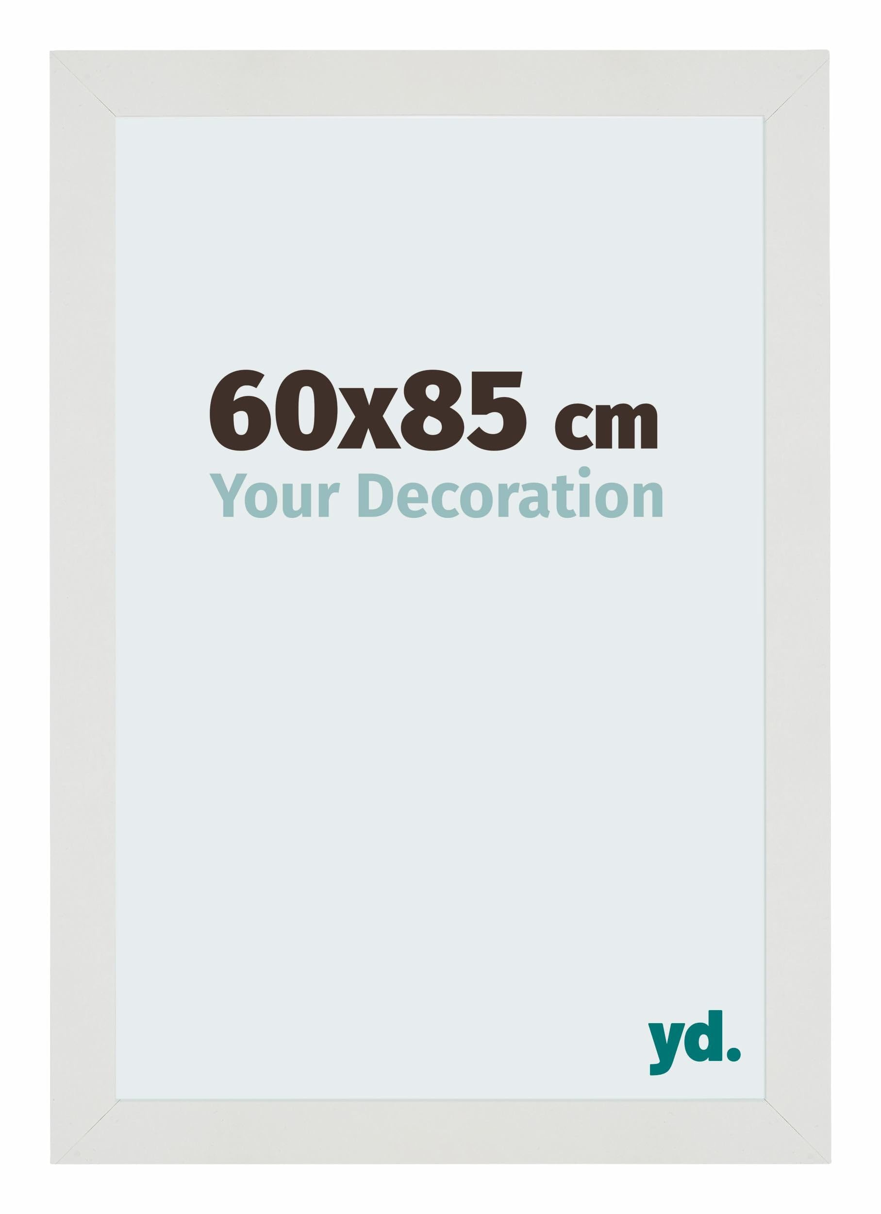Your Decoration - Picture Frame 60x85 cm - White Matte - Decorative Wall Frame in MDF with Antireflection - Frame 60x85 - Mura