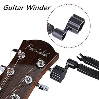 DODOMI Professional Guitar String Winder Cutter and Bridge Pin Puller, Guitar Repair Tool Functional 3 in 1 (Black)