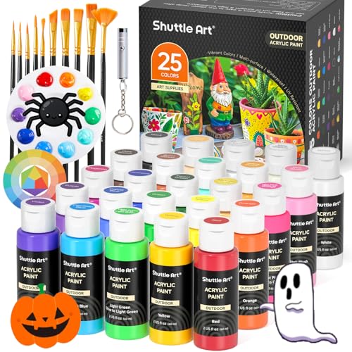 Shuttle Art 25 Colors Outdoor Acrylic Paint Set,...