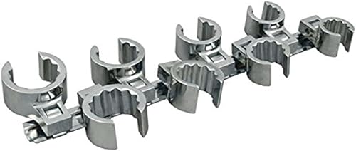 Miniatura 3 de Martin BC8K 8 piezas, 12 Piont, llaves de pata de gallo de tuerca acampanada, 5/8 pulgadas 1 1/16 pulgadas, riel de clip, acabado cromado