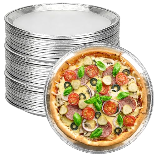 YEUIKERR 40 Pack Disposable Pizza Pans 12 Inch Aluminum Foil Pizza Pan by YEUIKERR - Used condition - US$20.99