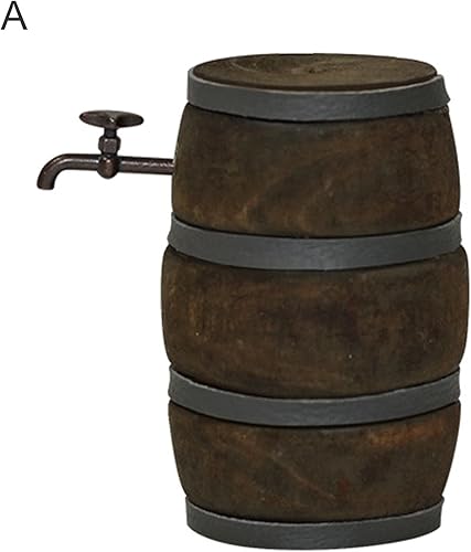 Miniatura 2 de Mini barril de vino exquisita artesanía miniatura madera barril de vino tinto divertido A