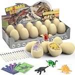 EARTH'SCODE Dinosaur Eggs Excavation Dig Kit, Archaeology Science Party Gifts for Kids Age 3-12 Years Old