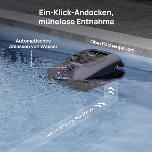 Beatbot AquaSense 2 Ultra Poolroboter, KI Mapping, 5in1 Komplettreinigung, KI-Schmutzerkennung, Mehrstufen-Plattformreinigung, Kabelloser Poolsauger Für Pools bis zu 300m²–Mitternachtblau – Bild 6