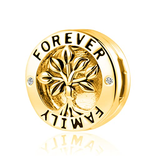 Reflexions Family Tree Clip Charm CZ Lock Stopper Bead for Pandroa Reflexions Bracelet