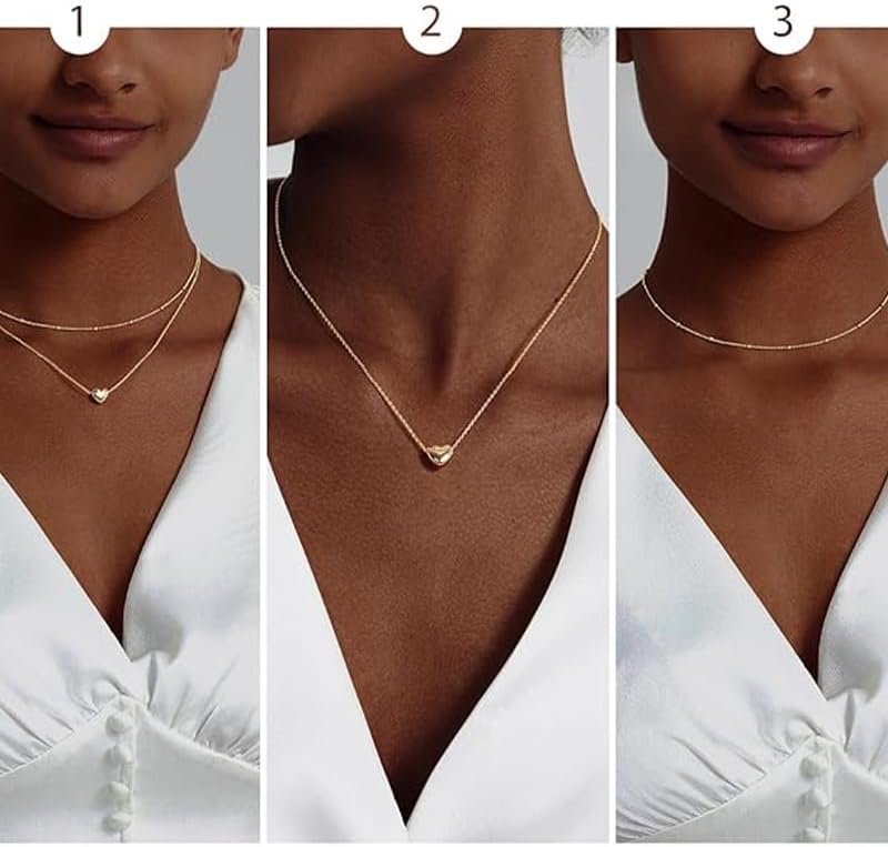 Gold Charm Necklace for Women Christmas Jewelry, Trendy Simple Dainty Inspirational Compass Butterfly Bow Knot Red Christmas Mug Sun Friendship Necklaces Graduation Gifts for Her - Image 5