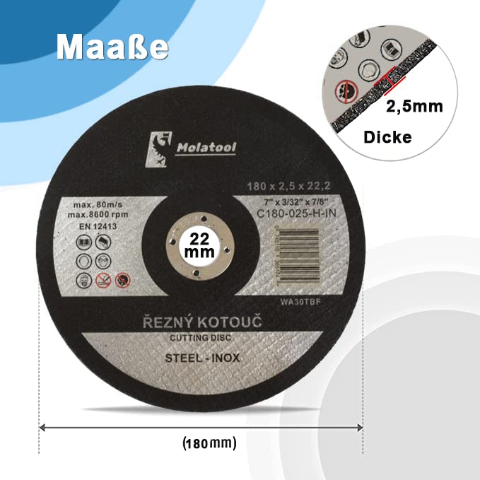 5 Pezzi/set Dischi Da Taglio Abrasivi Da 4 Pollici 100 Mm Lama - Foto 6