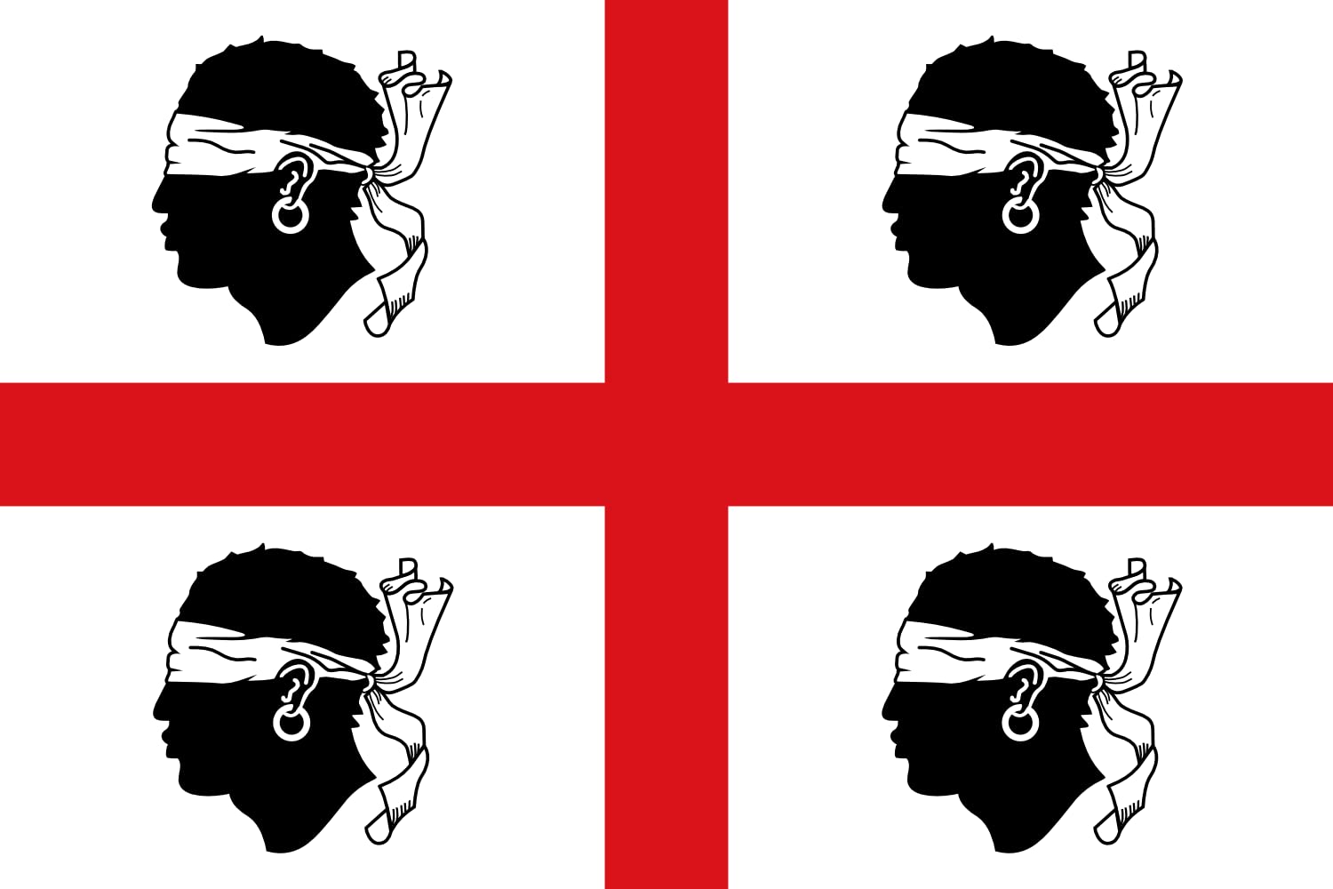 Drapeau sarde XL pavillon nationaliste pour décoration murale et rassemblements
