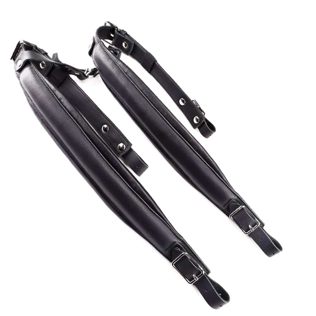 Sangles D'accordéon Carrosses De Piano Rembourrées Bandes En Cuir Bandes Basses Basses En Cuir Pu Réglable Bretelles Universal Bretelles Courroie 2pcs