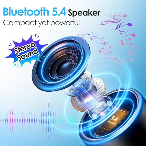 Image of Portable Bluetooth Speaker Case Packed, Mini Speaker, Noise Mic | 12H Battery Life, Metal Cover,TWS Pairing, Wireless Speaker with RGB Lights for Home /Travel /Outdoor /Car /Beach by Music Lovers
