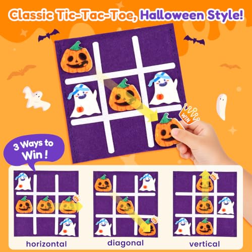 Image of JoyCat 30 Pack Halloween Tic Tac Toe Party Favors, Trick or Treat Toys