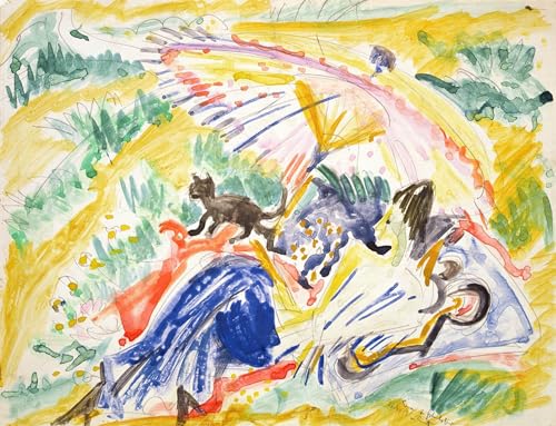 Impression d'affiches Ohne Titre par Ernst Ludwig Kirchner toile d'art portrait 60x90cm