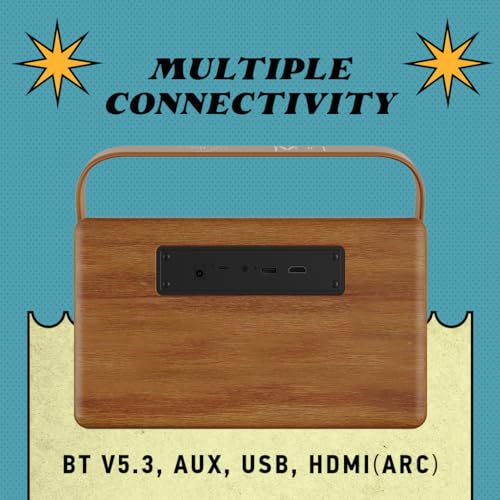 Image of Boat Stone Majestic Archies Edition Bluetooth Speaker w / 90W Signature Sound, 6 HRS Playtime, Dual Full Range Drivers + Built-in Subwoofer, Dual EQ Modes: Movies & Music(Black Jukebox)