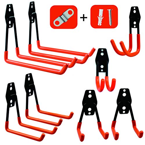 Garage Storage Utility Hooks,Wall Mount&Heavy Duty Garage Hanger & Organizer to Handle Ladder