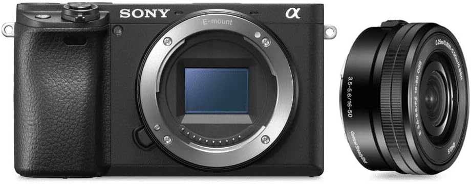 Alpha A6400 Mirrorless Camera With 16-50 Lens Kit, Compact Aps-C Interchangeable Lens Digital Camera With Real-Time Eye Auto Focus, 4K Video & Flip Up Touchscreen, Ilce-6400Lb