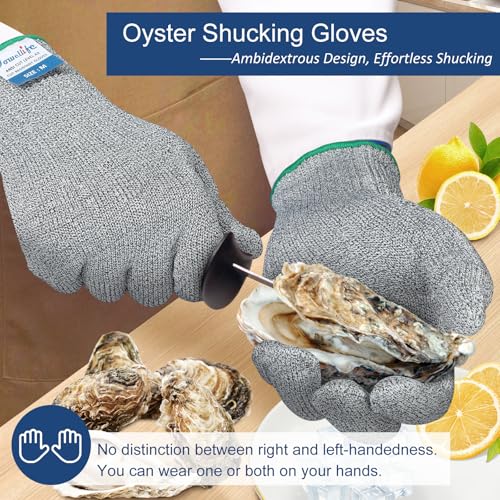 Dowellife Cut Resistant Gloves A9 Maximum Protection - Food Grade Kitchen & Chef Gloves for Food Prep, Knife Cutting, Mandoline Slicing, Butcher, Oyster Shucking, Fish Handling (Large, 2 Pairs) by Dowellife - Used condition - Image 6