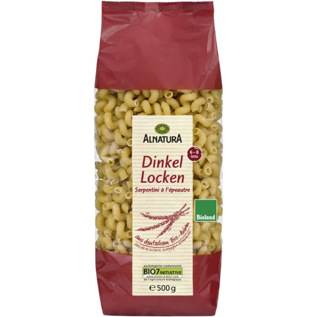 Mit Pufai Grocery, Alnatura Dinkel Locken Nudeln pasta nudeln 500 gramm x 12 Stück + Zabler Hochzeit Nudeln Spirelli 500 Gramm X 4 STÜCK