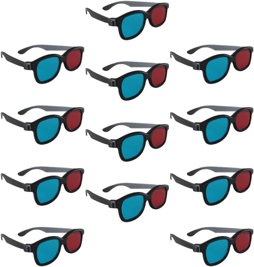 3D Projector Red-, 20pcs 3 Frame, 3D Style Glasses for 3D Movies Games, 3D Viewing Glasses Computers Laptops