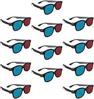 Vista 1 de Mobestech Proyector 3D rojo- azul 3, 20 unidades de 3 marcos, gafas de estilo 3D para juegos de películas 3D, lentes de visualización 3D