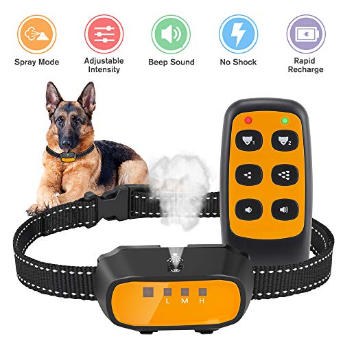 Queenmew Dog Bark Collar, Citronella Spray Anti Barking Device