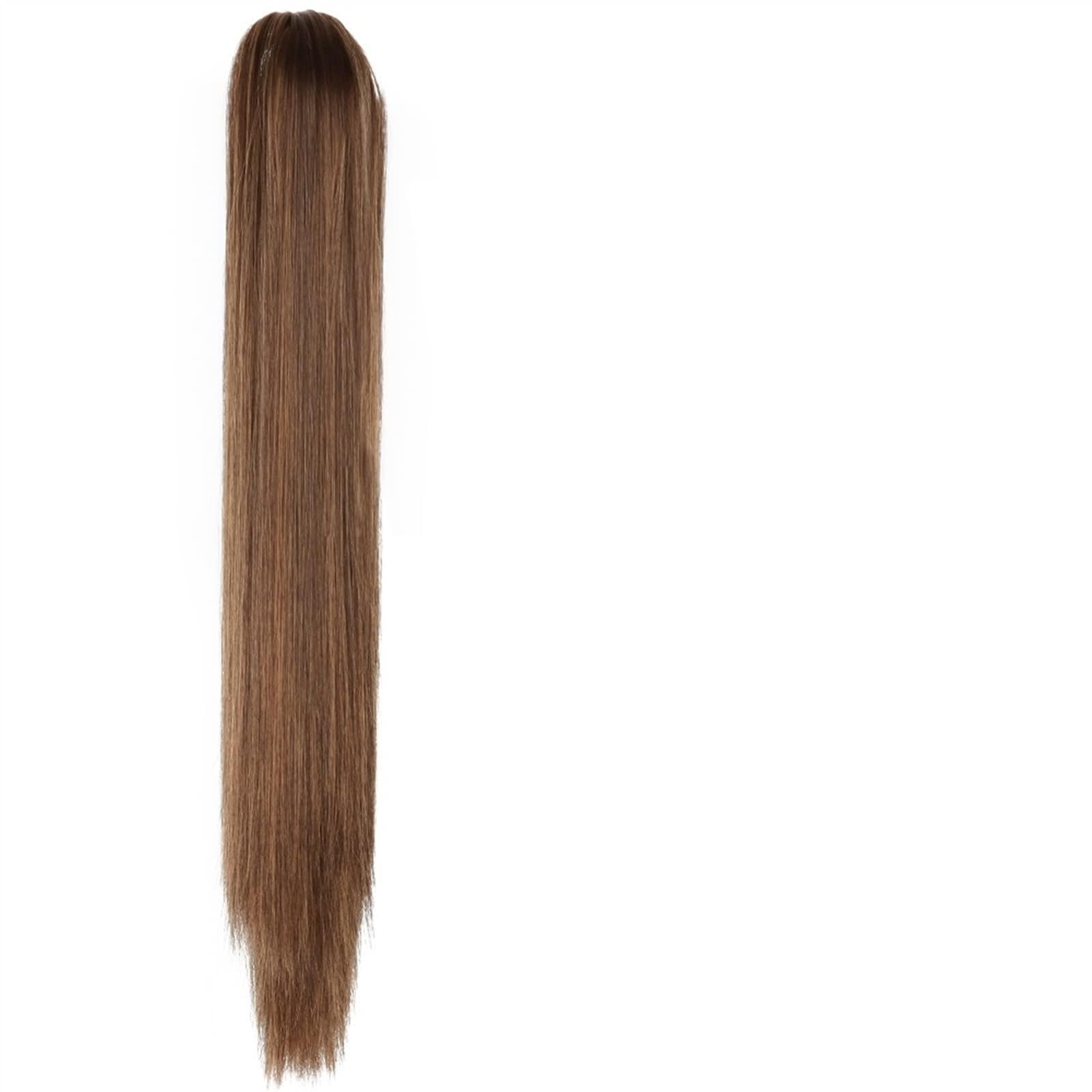 Estensione coda di cavallo Clip ad artiglio sintetica lunga e dritta sulle estensioni dei capelli a coda di cavallo Pezzo di capelli a coda di cavallo resistente al calore da 24 pollici for le donne Q