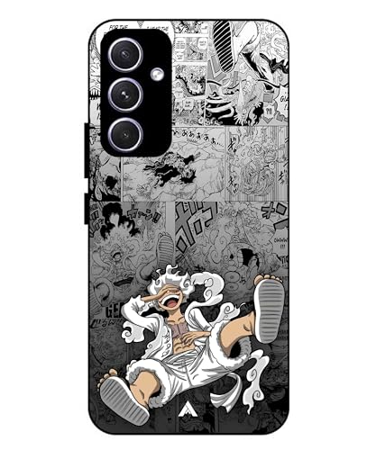 Image of Premium Anime 2 Case for Samsung Galaxy A54 (Glossy Finish) Soft-Touch Metal TPU Back Cover, Shockproof, Designer, Aesthetic Mobile Phone Case