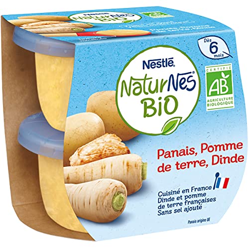 Nestlé Naturnes BIO Petits Pots Bébé Panais Pomme de Terre Dinde - Dès 6 mois - 2x190g Cover