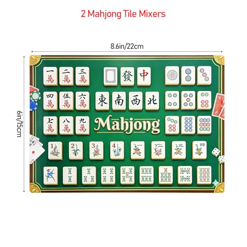 Mezcladores de Fichas de Mahjong HUIKANGSHENG Set de 2 miniatura 4