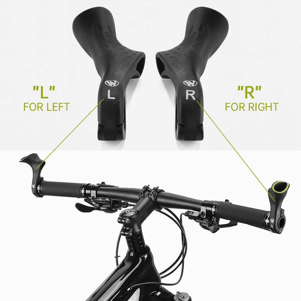 Uchwyty rowerowe, końcówki kierownicy do jazdy na rowerze górskim, przedłużenie kierownicy do jazdy na rowerze MTB, do jazdy biegowej – nadaje się do kierownic 21,8 – 22,2 mm
