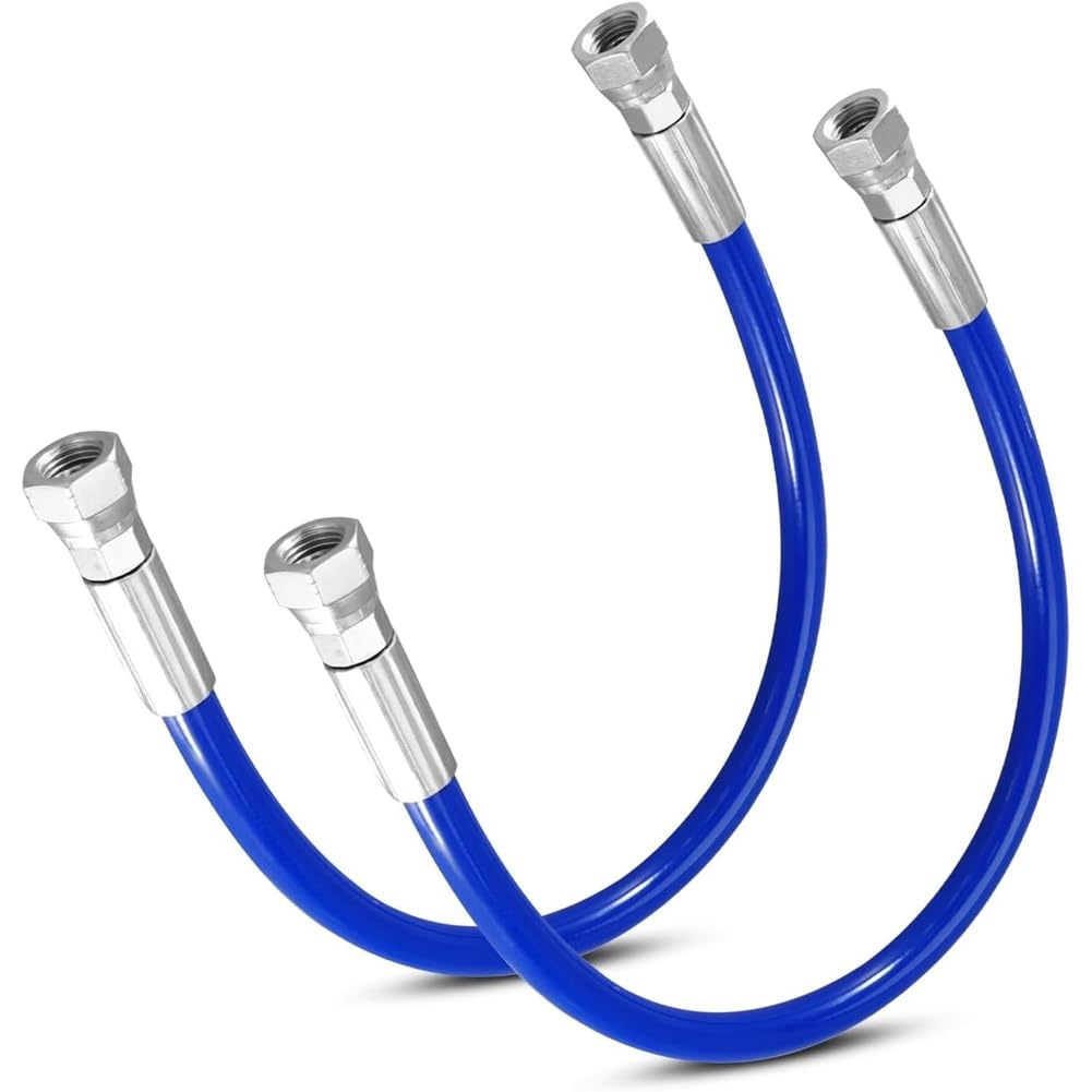 Ijsdnvjndx As Shown 2 Pcs 20" Whip Hose Fit For 390 395 490 495 Airless Paint Sprayers, Painting Spraying Hose, Blue B