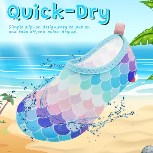 Image of VIFUUR Kids Water Shoes Girls Boys Quick Dry Aqua Socks for Beach Swim Outdoor Sports