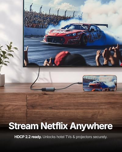 INIU USB C to HDMI Adapter, Original HDMI Certified with Smart Diagnostic LED, 4K@60Hz Type C for MacBook Neo, iMac Laptop, iPad iPhone Samsung Steam Deck Gaming Monitor etc(For Thunderbolt 3/4 Ports) | 4K@60Hz Type C for MacBook, iMac, iPad, iPhone, Samsung or Steam Deck to 4K Gaming Monitors via Thunderbolt 3/4 USB-C Ports