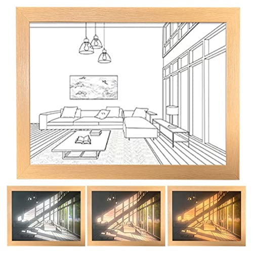 NYCDA Cadre Photo Lumineux LED, Cadre Photo Ombre, Cadre Photo Lumineux LED veilleuse, Cadre Artistique avec Art lumière et Ombre, décoration Murale décoration créative Small B