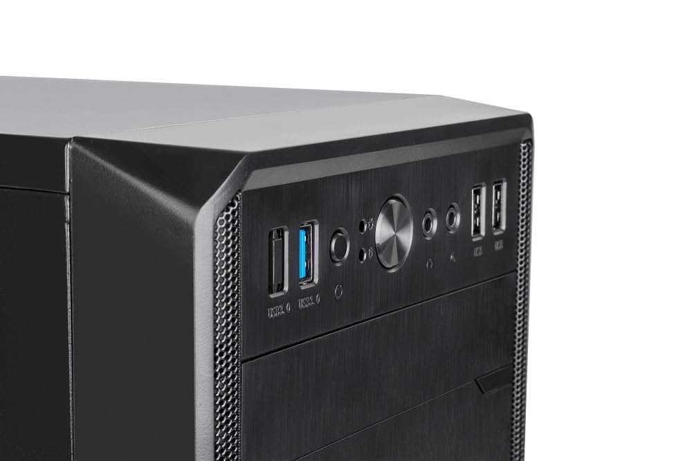 NOX Xtreme Products LITE030 - Caja PC, Frontal con Acabado Cepillado, Capacidad hasta 3 Ventiladores, Compatible con Placas Micro ATX y Mini ITX, Color Negro