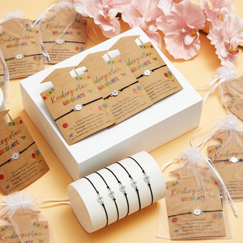 Image of gisgfim 40 Sets Graduation Gifts Compass Bracelet Bulk with Inspirational Gift Cards White Organize Bags for 2025 Graduation Present End of School Year Party Favor