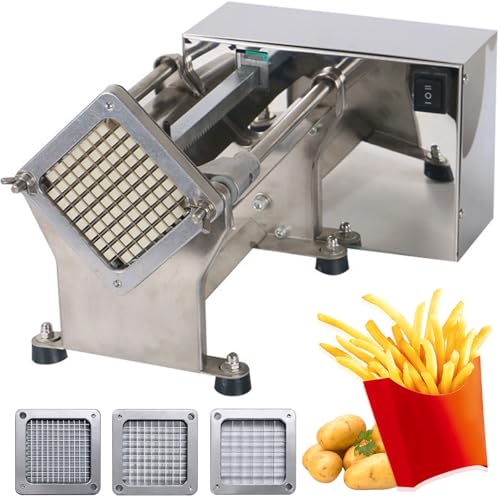 Electric French Fry Cutters, French Fry Cutters Stainless Steel Blade, Professional Commercial and Household French Fries Cutters, Use