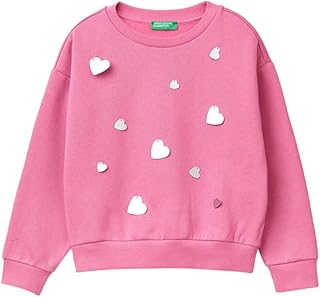Benetton Girls Heart Sequins Sweatshirt