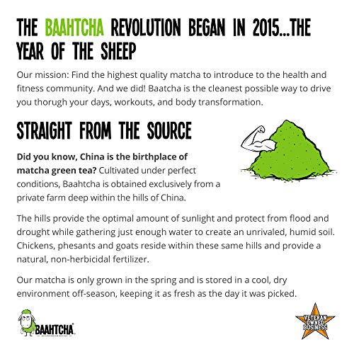 image for Baahtcha - USDA Organic Matcha Green Tea Powder - Premium Culinary Gra