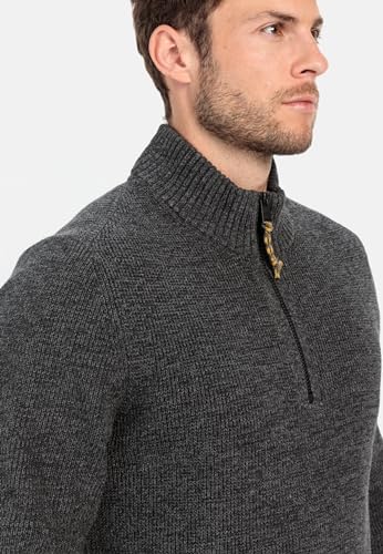 camel active Herren Stricktroyer aus Baumwollmix Dunkelgrau, Menswear-XXL – Ansicht 6
