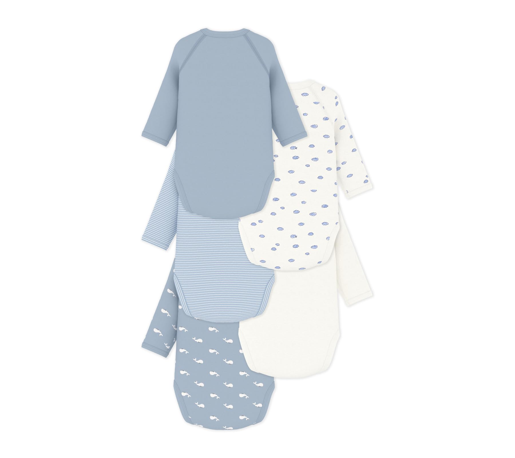 Petit Bateau Lot de Bodies Croisés Manches Longues en Coton Imprimé Bébé Multicouleur A0f8q99 Sous Vêtements JOUR Mixte bébé (lot de 5)