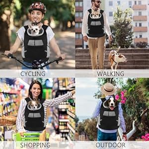 Dog Backpack Carrier, Front Chest Carrier for Dogs, Pet Carrying Bag for Travel Hiking Cycling Outdoor Black L (14-20 lbs) Dog Backpack Carrier Front Chest Carrier for Dogs Pet Carrying Bag for Travel Hiking Cycling Outdoor Black L 14 20 lbs
