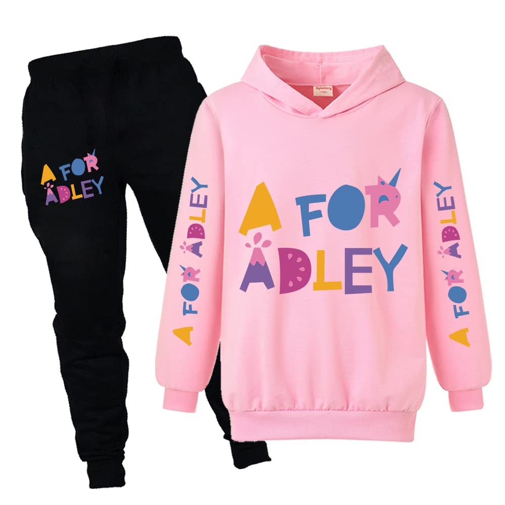 XpialongA for Adley Merch Cotton Tops Jumper Hoodie Suit for Girls Boys Simple Color Hoodie and Trousers 2 Pcs for Unisex Kids