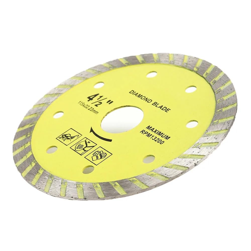 Discos de corte de diamante para amoladora angula 1 disco de corte de hoja de sierra de diamante de 4 a 9 pulgadas, hoja de corte segmentada turbo, disco de corte húmedo/seco for mármol, granito, pied